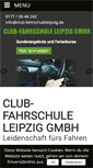 Mobile Screenshot of club-fahrschuleleipzig.de